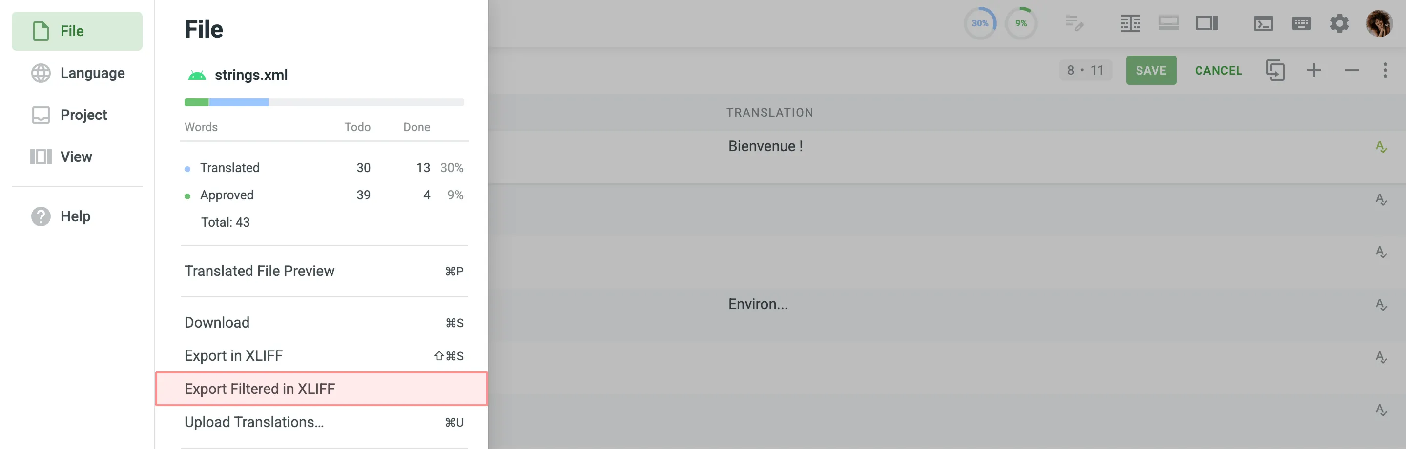 Download Filtered Strings